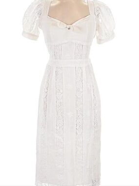 Yumi Kim Mine Forever white lace midi dress